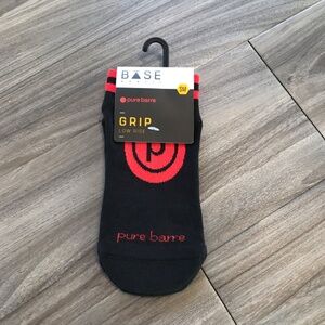 Pure Barre Grip Sticky Socks Size Small | Black Non-Slip Workout Socks | New